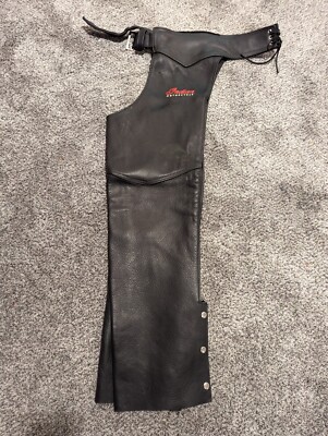 Indian Motorcycle Leather Chaps Men's XL Made in USA Vintage
