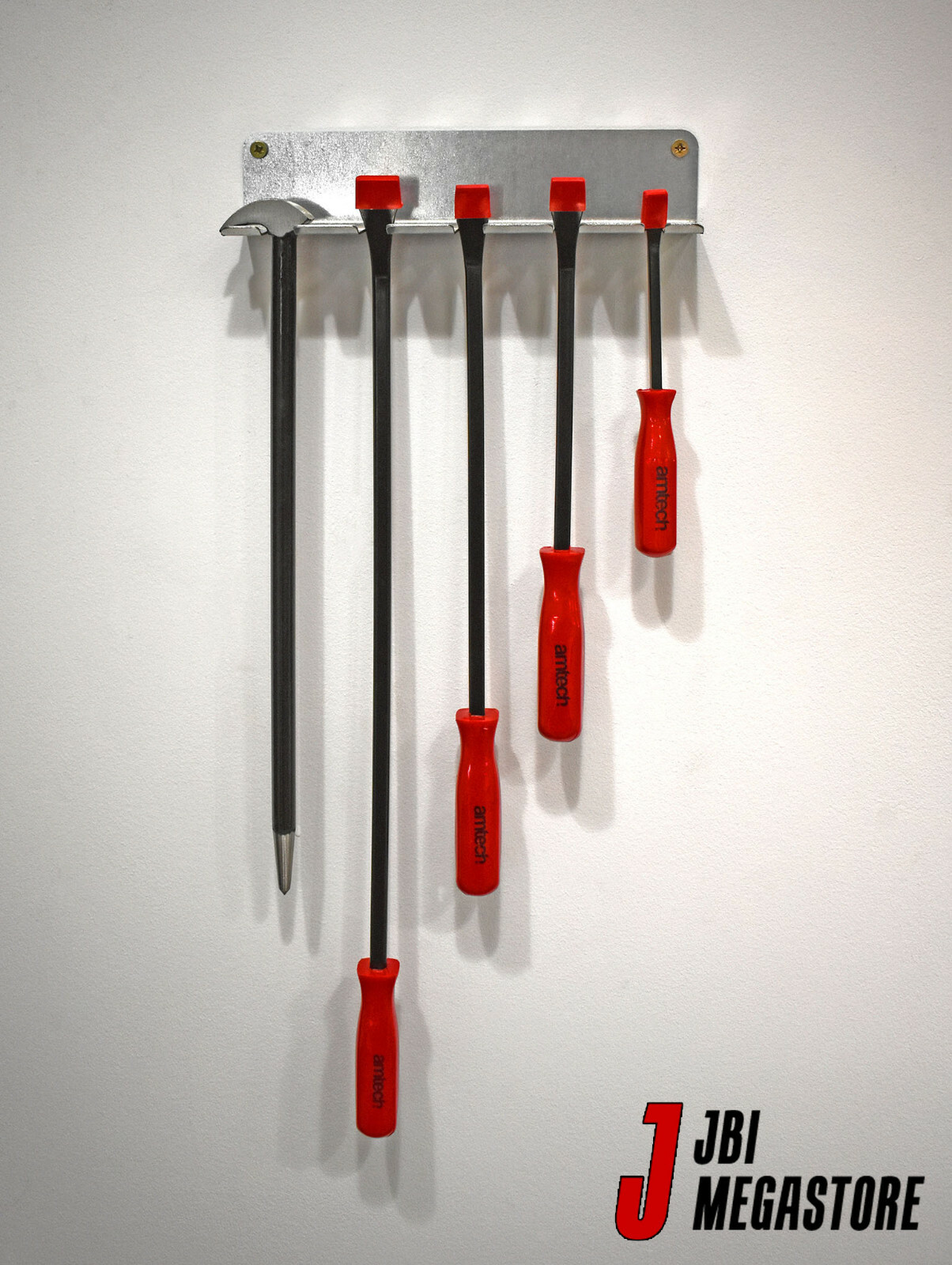 Pry Bar Heel Crow Prise Jimmy Bar Wall Mounted Storage Rack Shelf