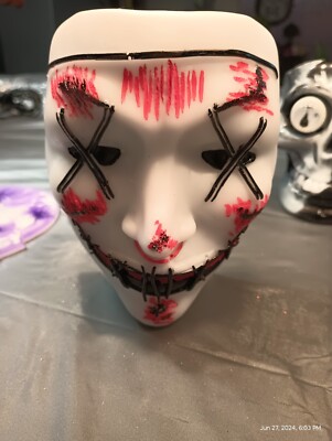 Resin Human Head Skull Mask Figurine-Halloween
