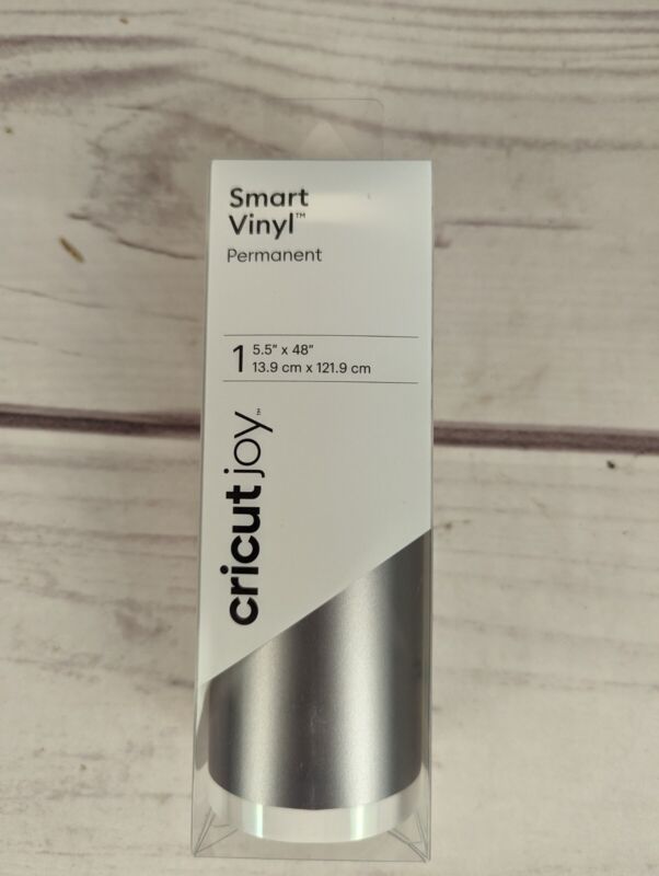 Cricut Smart Permanent Vinyl (5.5in x 48in, Silver) for Joy machine - matless cu