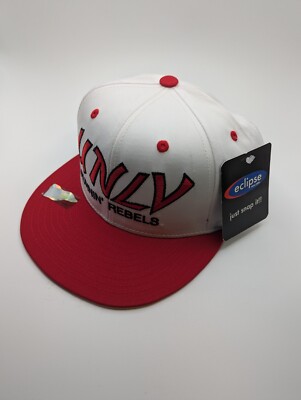 UNLV Runnin Rebels University Mens Snapback Hat CapNew NCAA White - Dead Stock