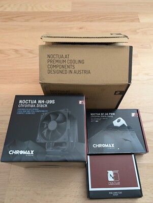Noctua NH-U9S chromax.black + Noctua NF-A9 PWM chromax.black + NM-AM4-UxS