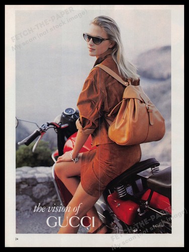 ヴィンテージ ポスター　GUCCI Gucci Advertising Poster, 90's Style Print, Ad Wall Art