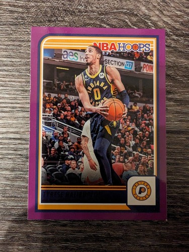 2023-24 Panini NBA Hoops TYRESE HALIBURTON Purple Border #30