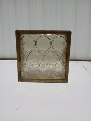 Weck GLASBAUSTEINE CIRCLE PATTERN GLASS BLOCK 190X190X80MM NEW NOS