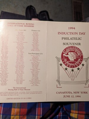 Willie Pep Signed HOF Induction Day. I Only Ship To USA 