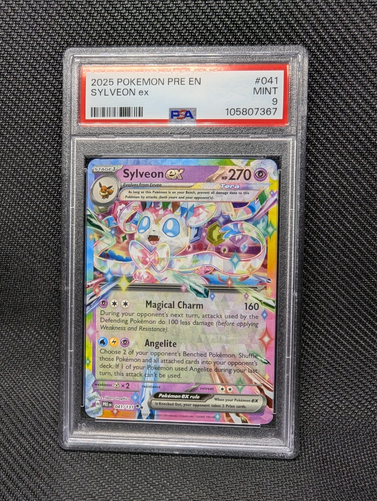 SYLVEON ex SAR PSA10 ① Ship ASAP PSA 10 Sylveon ex SAR 212/187 Terastal Festival
