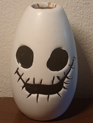 Halloween Spooky Ghost Small Bud Vase 4.5 Tall  Ceramic Home Decor Knick knack