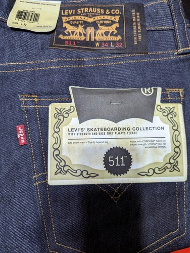 Levis 511 skateboarding SB Slim Fit Men's Denim Jeans Raw Levis 511 skateboarding SB Slim Fit Men's Denim Jeans Raw