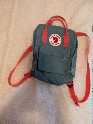 Fjallraven Kanken Sling Bag Green With  Peach Straps