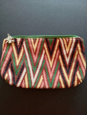 Sisley Paris Cosmetic Bag /Pouch  Aztec Geometric Pattern Design