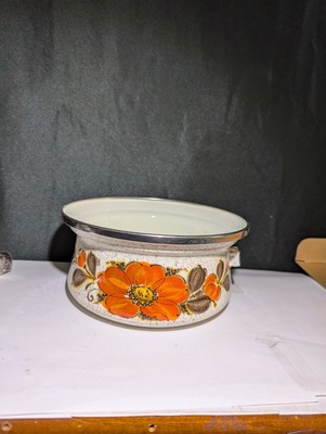 NOS VTG JAPAN SANKO WARE SHOW PANS QUART SAUCEPAN PORCELAIN #2001 W/ BOX UNUSED