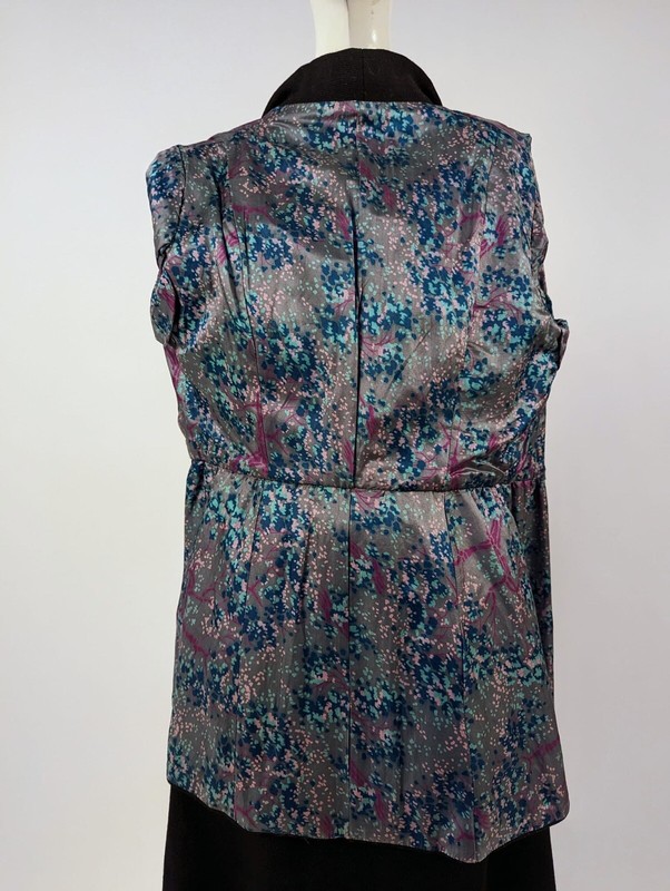 EDWARDIAN TEENS NAVY BLUE WALKING SUIT W GREAT PRINT SILK LINING