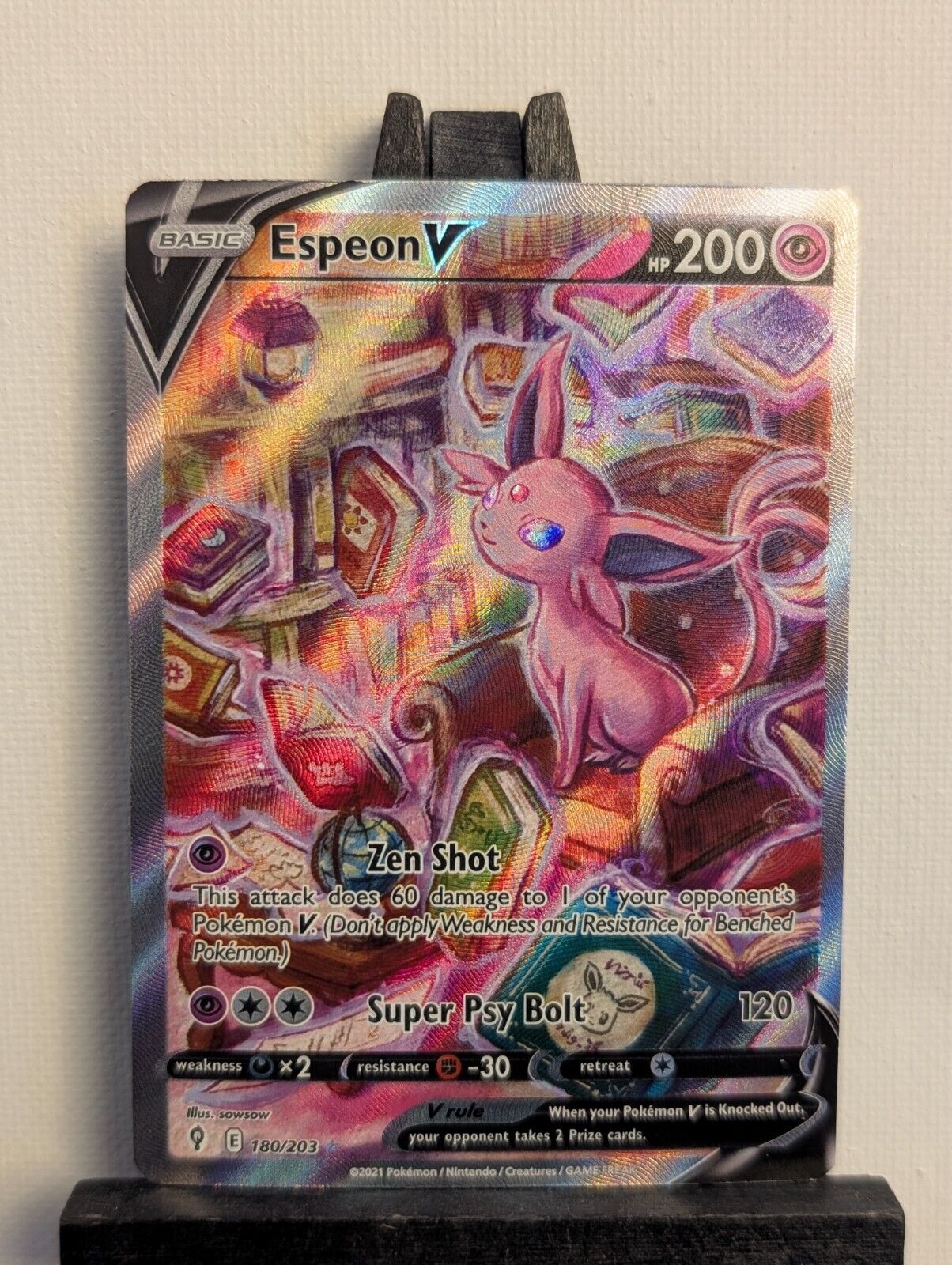 Espeon V (Alternate Full Art) 180/203 - Pokemon SWSH07 Espeon V (Alternate Full Art) 180/203 - Pokemon SWSH07