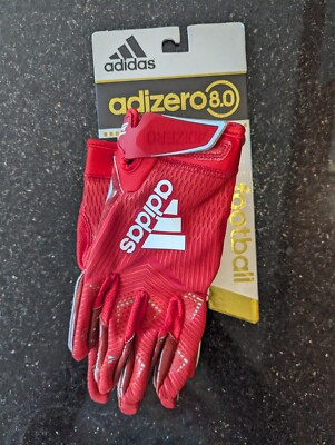 Adidas Adizero 8.0 Receiver Football Gloves Red - NEW