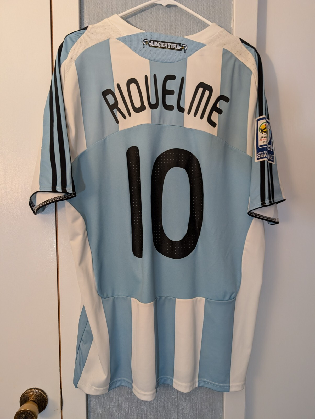アルゼンチン代表 RIQUELME 10番 リケルメ　ユニフォーム 2008/09 Argentina #10 Riquelme - Home - Size XL - Adidas