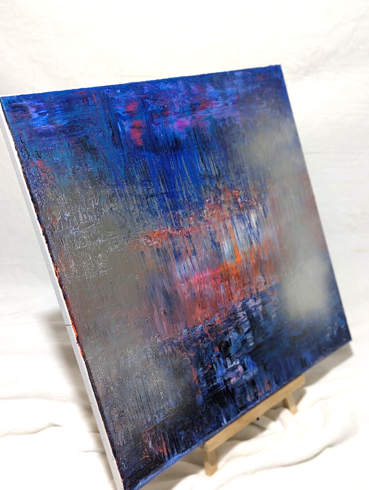 Gallery Canvas: Original Abstract *See Video For Effect* Acrylic Painting 20x20