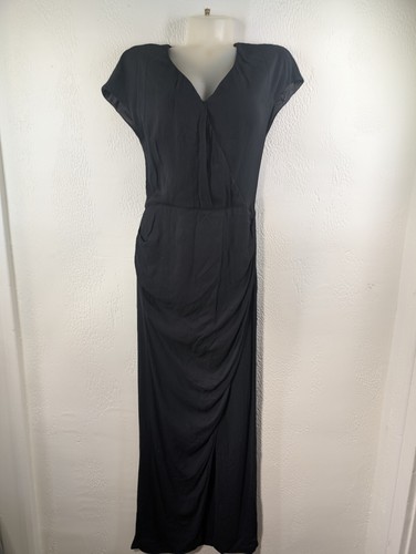 ELISABETTA FRANCHI WOMEN'S SIZE 44 MAXI DRESS BLACK ZIP | eBay