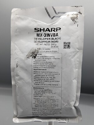NEW Genuine Sharp MX-31NVBA Black Developer ~ For Printer Copier Toner (240g)