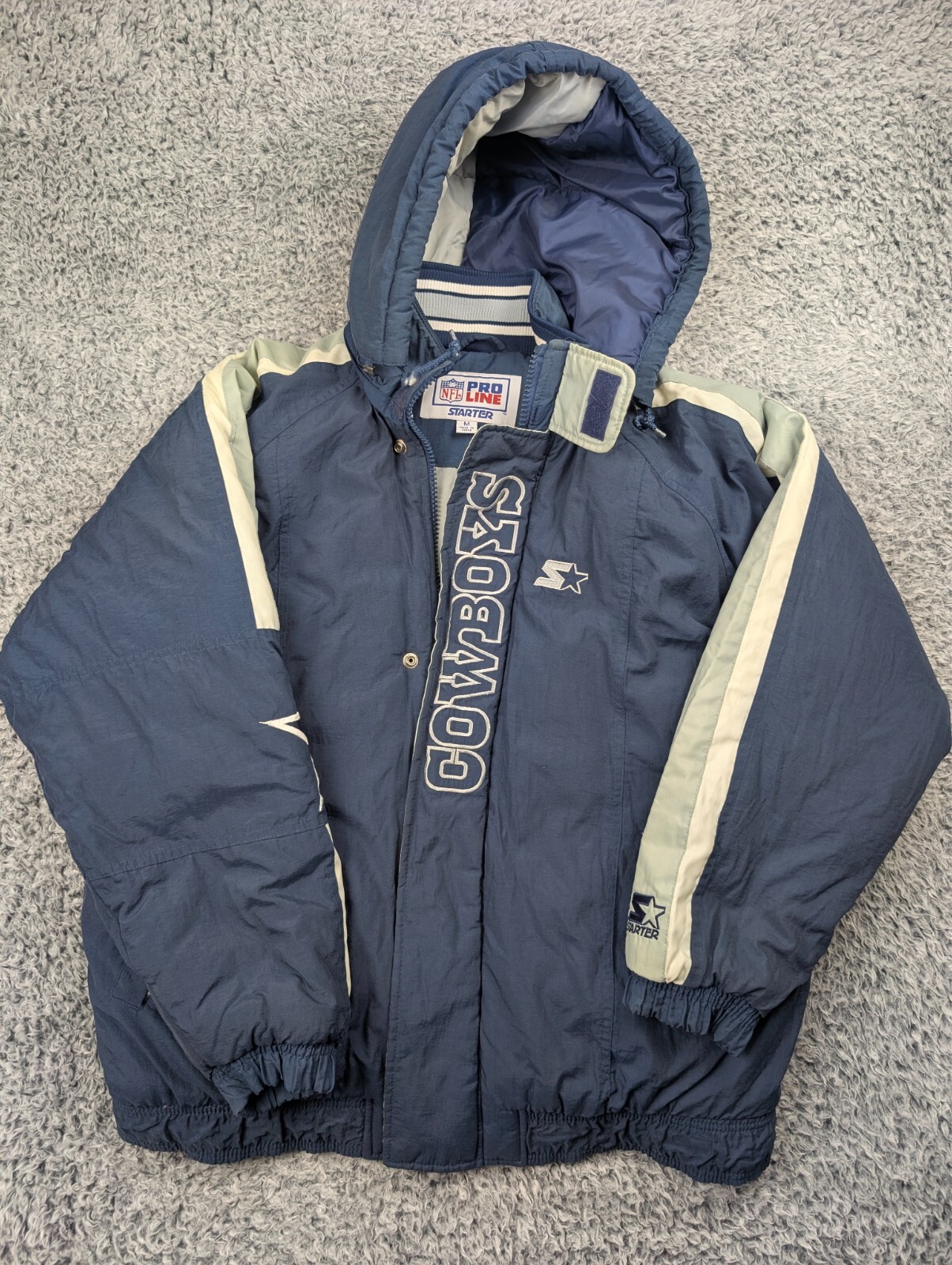 COWBOYSジャケット Vintage 90s NFL Starter Dallas Cowboys Full Zip Hooded
