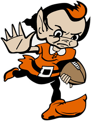 Cleveland Browns - Brownie the Elf decal - sticker
