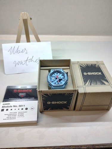 Pre-owned Casio G-shock Ga-2100mng-7a Ga-2100mng-2a Set Of 2 Watches Manga Same Day Ship
