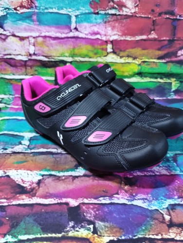 CyclingDeal Road Bike Women's Shoes With 9 Look ARC Delta Compatible Cleat Sz 6