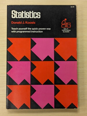 Statistics Donald J.Koosis 1972 - Teach Yourself the Quick Proven Way