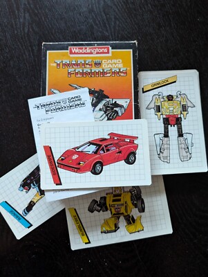 Rare Transformers Card Game - G1 - UK Washington's - 1985 - Complete In Box