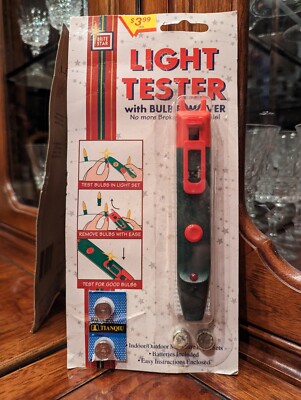 NOS Light Tester With Bulb Remover For Mini-Light Strings With 2 Fresh Batteries