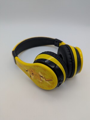 Pokemon Pikachu - eKids - Wireless Bluetooth Kids Headphones - Yellow - NO EARS