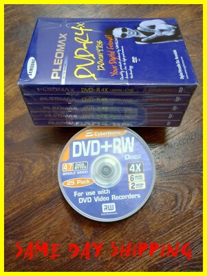 Blank DVD'S 4.7GB Samsung Rewritable DVD Media Disc Lot Of 30 DVD-R4 & RW