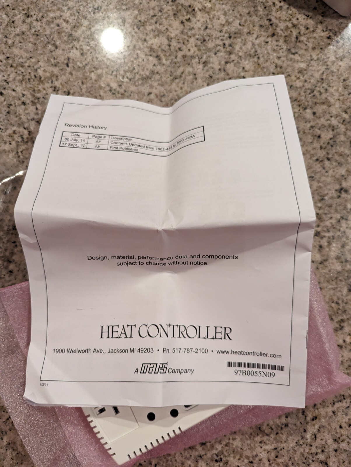 ATC32U03 Carrier Comm Heat Pump Thermostat OEM ATC32U03n 2V781897 1120-476a