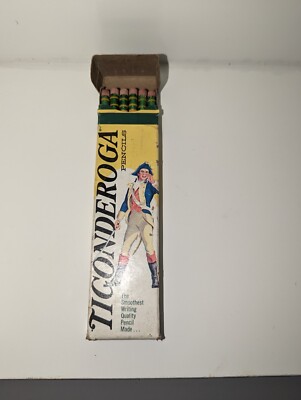 Vintage Dixon Ticonderoga Pencils One Dozen 1388 No4 Extra Hard Lead