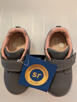 NWT Stride Rite Little Kids SRtech Griffin Grey Leather Boys 7T