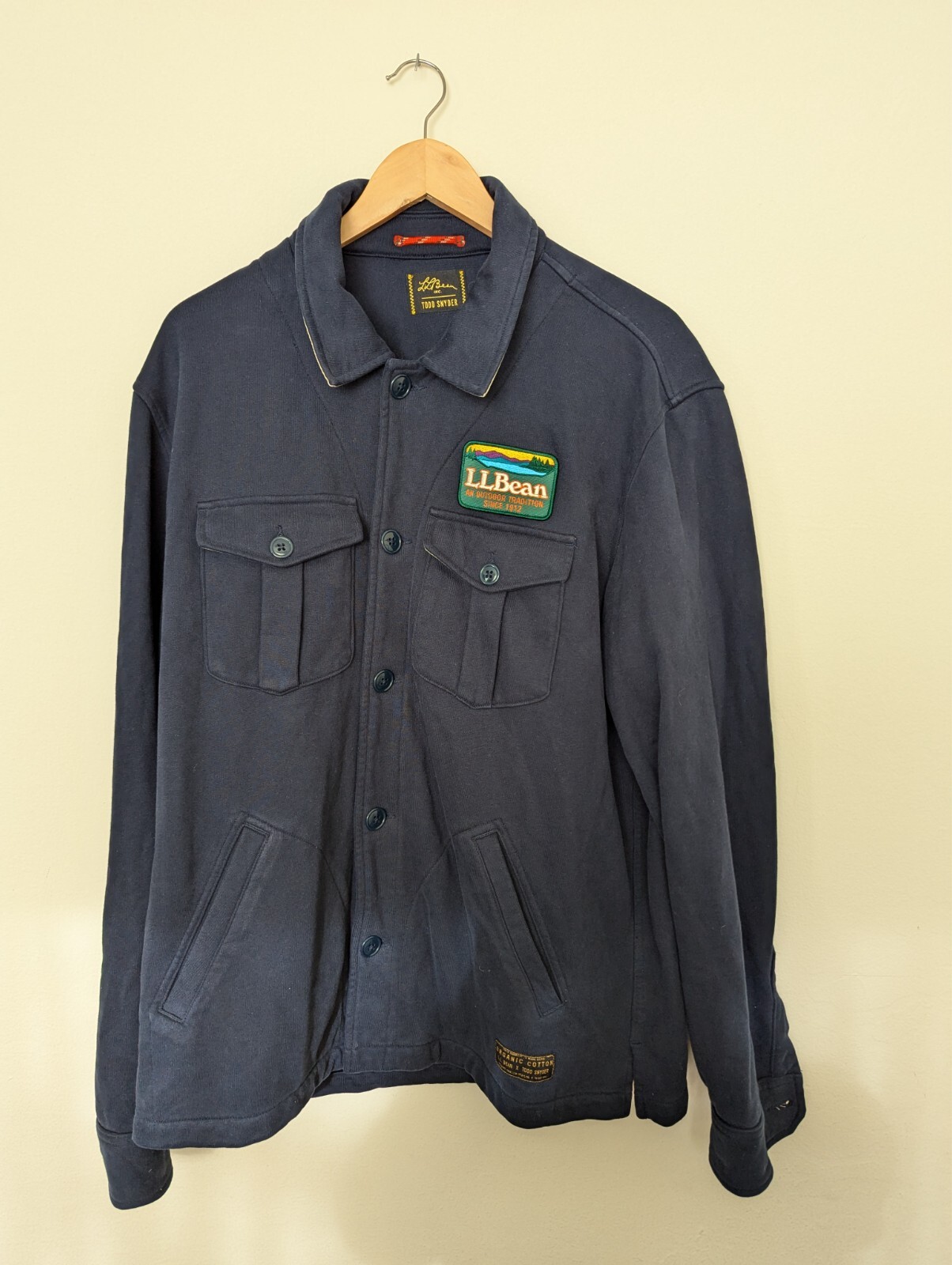 L.L. Bean x Todd Snyder Organic Shirt Jacket in Classic Navy