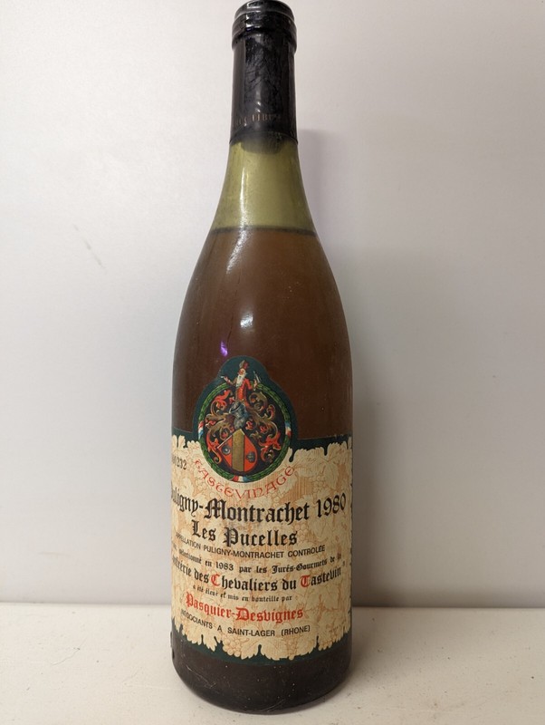 Puligny Montrachet - 1980 - Les Pucelles - 45 Ans - Pasquier Desvignes - NÂ° 0232
