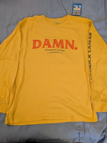 激レア kendrick lamar DAMN. ロンT 日本未発売 XL Kendrick Lamar Shirt DAMN Long Sleeve Yellow Large TDE Kung
