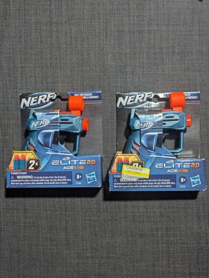 Nerf Elite 2.0 Ace SD-1 Blaster and 2 Official Nerf Elite Darts Lot Of 2 Guns