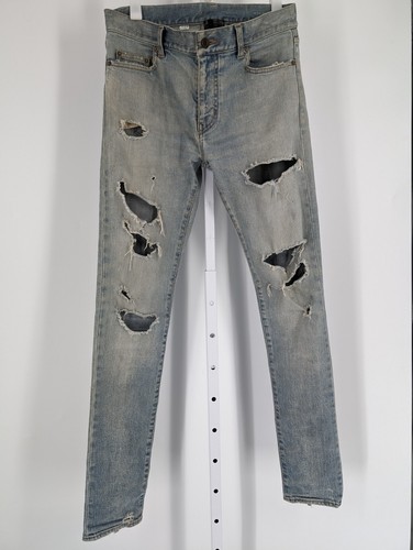 Saint Laurent 2016 Mens Skinny Low Waist Thrashed Rock Star