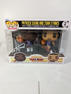 Autographed Tik Kitzrow Funko Pop! Vinyl: Patrick Ewing and John Starks 2-Pack