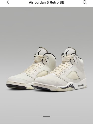 シューズ(男性用) AIR JORDAN5 RETRO SE Air Jordan 5 Retro SE Sail-US Men's 10 | eBay