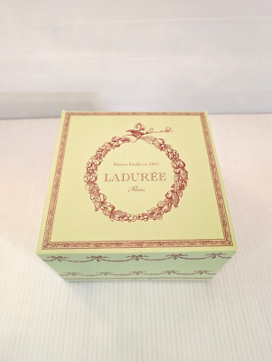 Laduree Box Paris Macaron Empty Small Green Cake Box - 8'' x 8'' x 5''