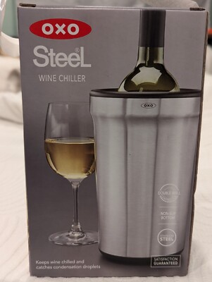 New OXO Stainless Steel Wine Bottle Chiller Cooler
