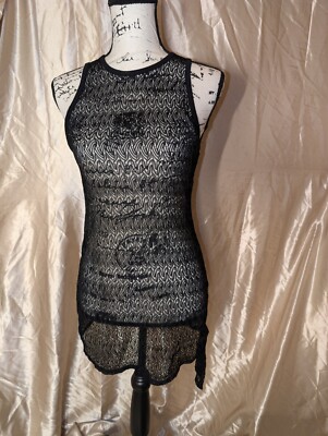 TIME AND TRU Coverup Women's Medium Size 8-10 Black See Thru