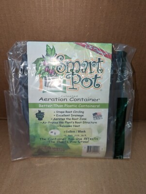 Smart Pot - 1 Gallon - Black Fabric Aeration Container for Plants (QTY x 5)