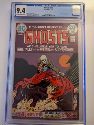 DC GHOSTS #22 1974 CLASSIC SKELETON COVER CGC 9.4 HIGH GRADE UNPRESSED