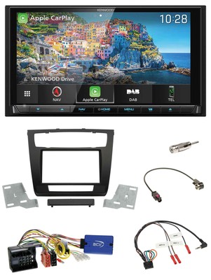 Kenwood Bluetooth Lenkrad 2DIN USB TMC DAB Navigation für BMW 1er aut. Klima E81