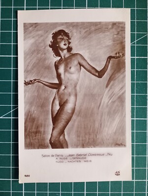 AU038 curiosa sexy CPA Salon de Paris tableau nu - Jean Gabriel Domergue