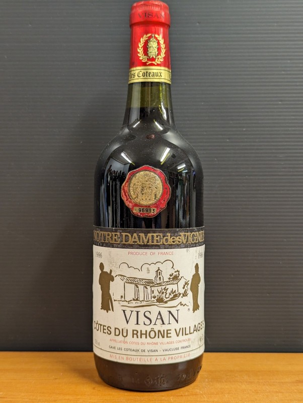 Rare - Visan - 1986 - Notre Dame Des Vignes - 39 Ans - Cave Les Coteaux De Visan